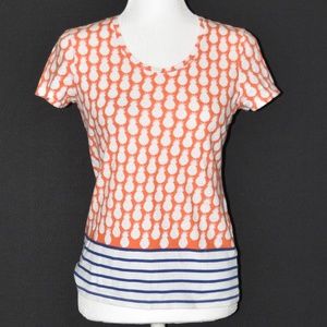 Talbots Pineapple T-shirt Sz XS